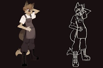 draw art of your fursona or furry nsfw character reference sheet of your fursona