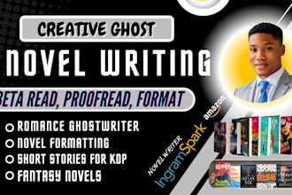 ebooks rebrand, novels, edit novella proofread, format, memoir, poetry books kdp