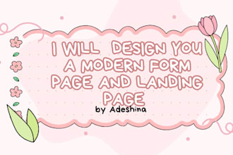 create modern landing page design