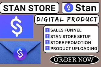 design or redesign a high converting stan store for your digital product