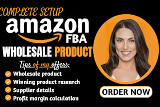 setup complete amazon fba wholesale product, wholesale product research for fba