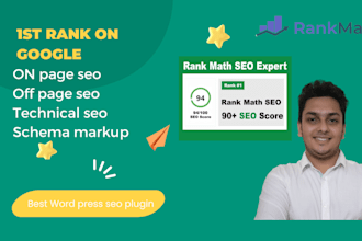 set up rank math SEO plugin with 91 plus score