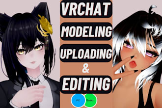create edit upload 3d character model vrchat avatar furry nsfw avatar model