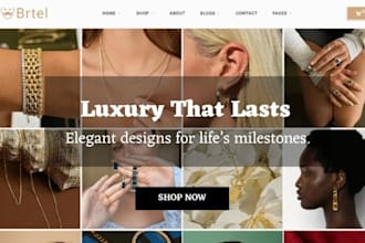 design jewelry shopify wristwatch store engagement ring website necklace store