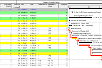 create gantt chart, project plan, project management documents in ms project,p6