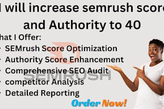 increase semrush domain authority score from 0 to 40