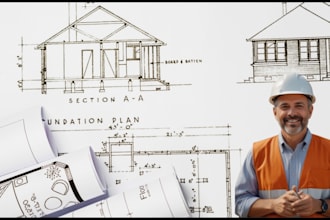 draw 2d, 3d floor plan architectural blueprints for city permits with autocad