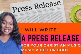 write a press release for your christian music, music video or book