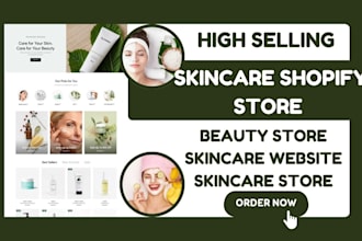 design skincare shopify store beauty store beauty website organic care