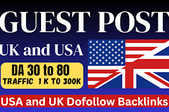 publish USA and uk guest post with high da  dofollow backlinks