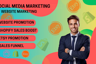 boost shopify dropshipping store sales,etsy,amazon,ebay marketing promotion