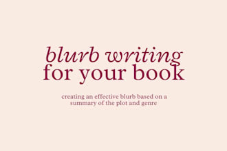write the blurb for your novel