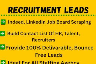 build a recruitment lead list from indeed, linkedin job boards
