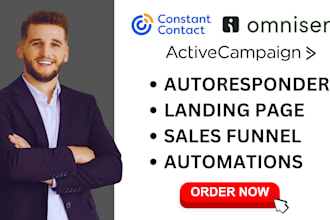 setup constant contact, mailerlite, omnisend email campaign