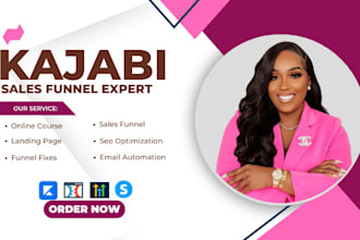 setup kajabi online course, kajabi website, kajabi expert, kajabi sales funnel
