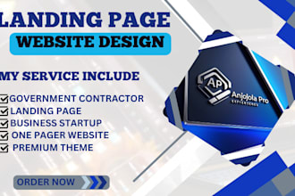 brand and rebrand presentation landing page for government contract websites