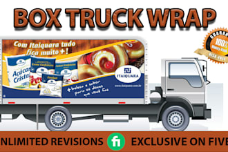 create professional,  box trailer,, food truck , box truck semi truck wrap