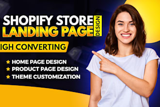 design shopify store landing page designusing gempages, pagefly, shogun