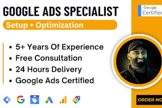 be your google ads specialist, adwords PPC campaign advertising marketing expert
