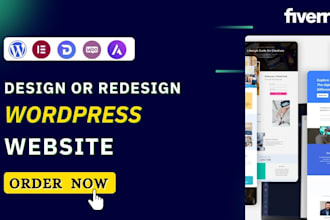 build wordpress website development, redesign wordpress using elements pro