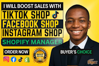 set up tiktok shop instagram shop facebook shop shopify manager and tik tok shop