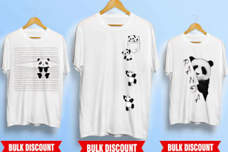 create cartoon and custom typography tshirt designs