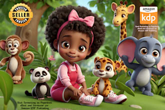 do children story book illustration, children book illustration for amazon KDP