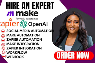 setup make com automation, made com integration, zapier airtable openai
