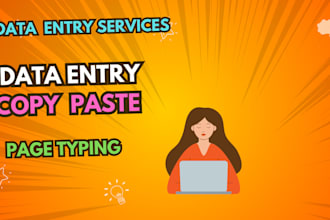 do data entry, copy paste, page typing