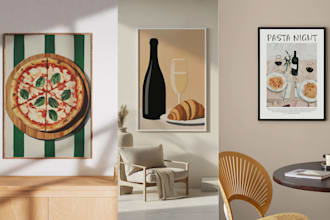design stunning wall art for restaurants, cafés and hotels
