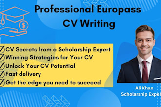 create a scholarship winning europass CV