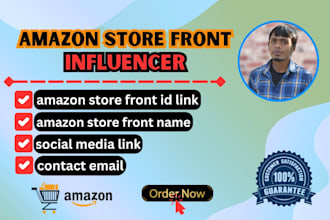 find amazon influencer and contact information for your outreach campaign