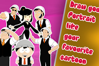 draw you like a cartoon TV caricature