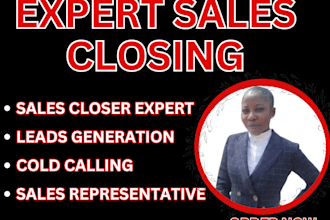 be your sales closer manager and lead generation expert