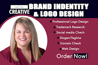 create catchy  business name, logo design, slogan and web design for your brand