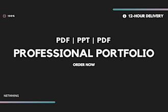 create your company, services or products portfolio