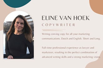 write persuasive dutch and english copy