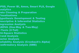 statistical analysis projects with reports using python, excel, r , or spss