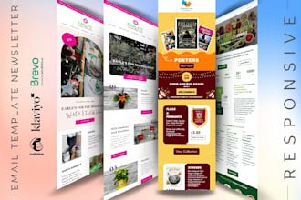 design a klaviyo template editable, responsive