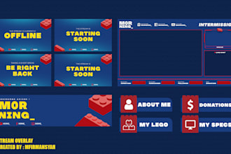 make vtuber or anime stream overlay for twitch and youtube