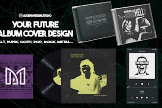 design your alternative rock goth album cover art or poster
