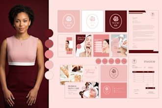design modern logo branding kit and complete brand identity