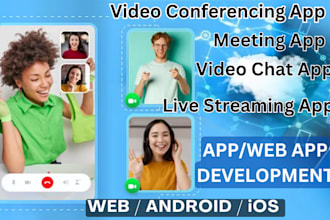 develop meeting app, video chat app, video conferencing app, like zoom app