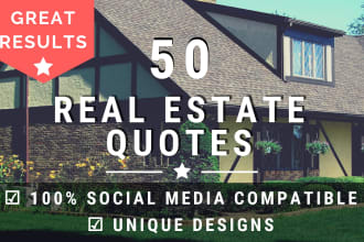 design 50 real estate quotes with your logo