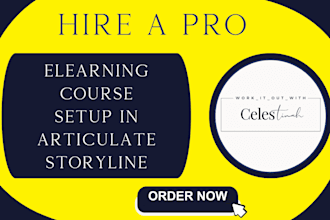 design scorm elearning course in articulate storyline, elearning website