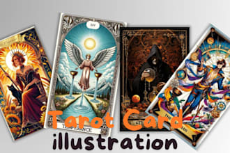 draw custom tarot card zodiac oracle playing card game tcg card design