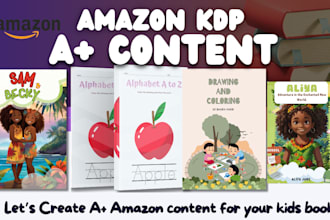write a plus content for amazon KDP content writer online course kids book cover