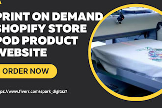 setup shopify print on demand store printful printify etsy pod products  website