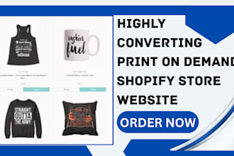 setup shopify print on demand store printful printify etsy pod products  website