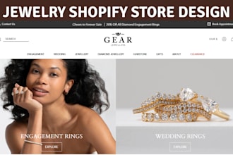 design jewelry shopify store jewelry website luxury jewelry ecommerce store